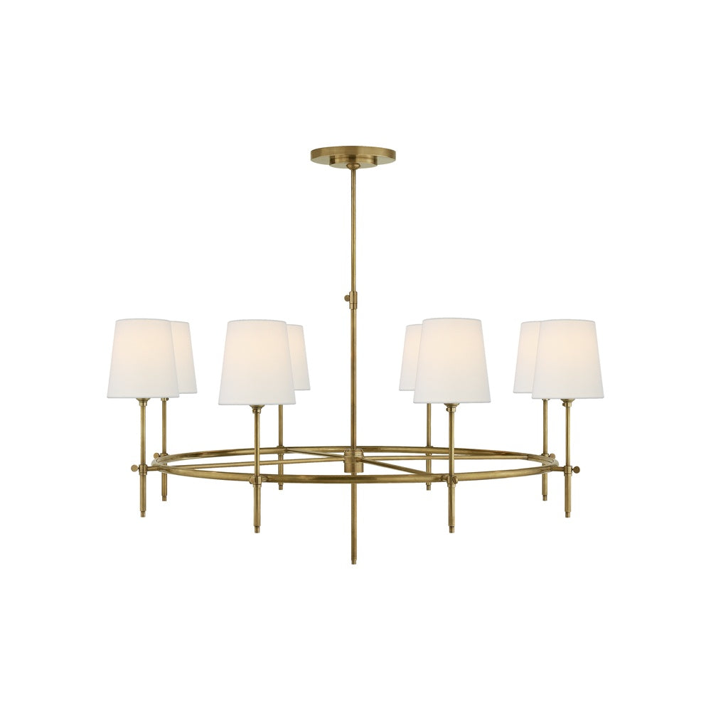 Bryant Large Ring Chandelier LIGHTING - chandelier Visual Comfort - Signature Hand-Rubbed Antique Brass