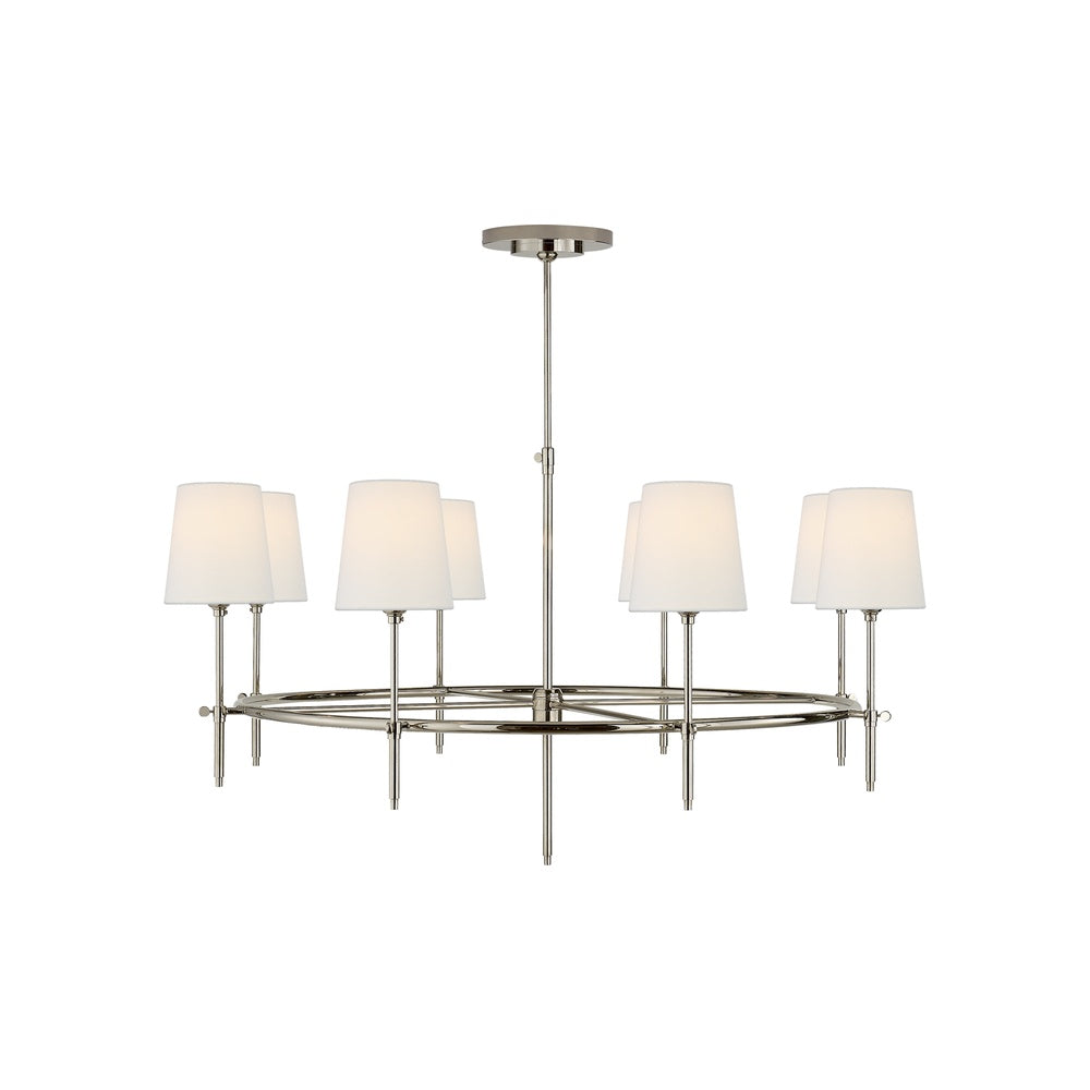 Bryant Large Ring Chandelier LIGHTING - chandelier Visual Comfort - Signature Polished Nickel