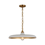STORE FIXTURE - Piatto Medium Pendant - Brass/Plaster White LIGHTING - store fixture Visual Comfort