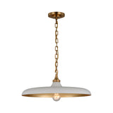 STORE FIXTURE - Piatto Medium Pendant - Brass/Plaster White LIGHTING - store fixture Visual Comfort