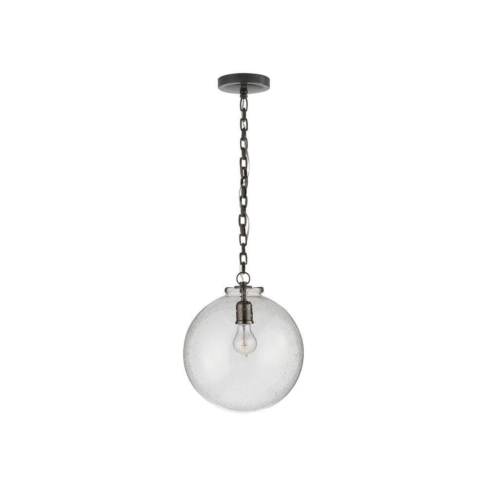 Katie Globe Pendant, Bronze Seeded Glass