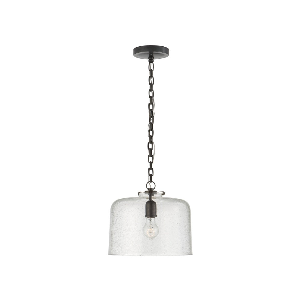 Katie Dome Pendant, Bronze Seeded Glass