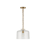 Katie Dome Pendant LIGHTING - pendant Visual Comfort - Signature Hand-Rubbed Antique Brass Clear Glass
