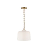 Katie Dome Pendant LIGHTING - pendant Visual Comfort - Signature Hand-Rubbed Antique Brass White Glass