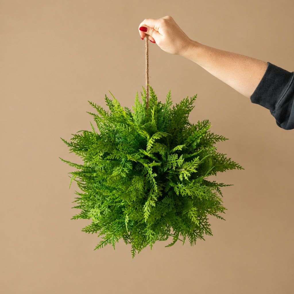 Faux Sequoia Cypress Traditional Kissing Ball, CHRISTMAS 2024