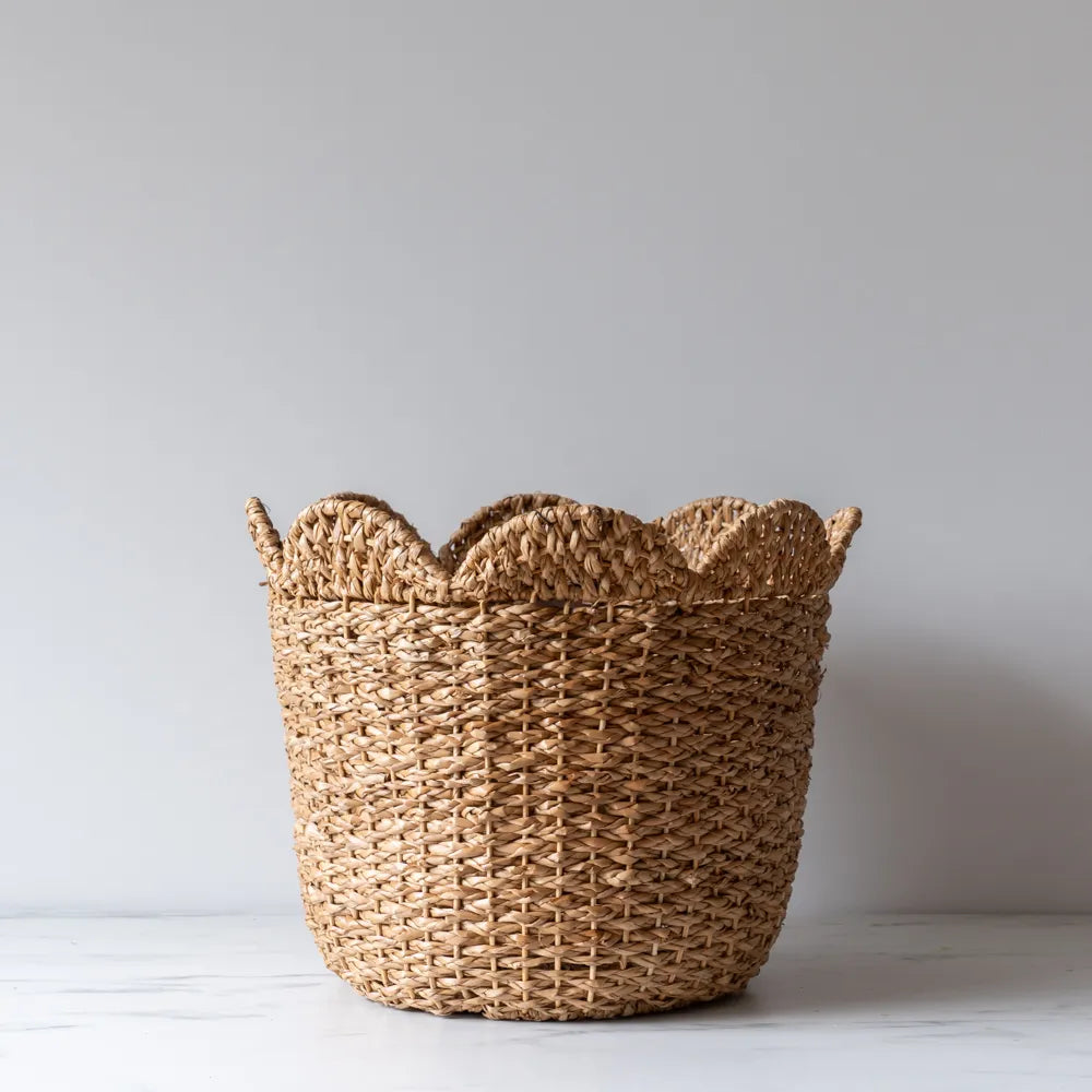 Storage Baskets with Decorative Scalloped Edge - Rug & Weave