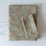 Green Floral Block Print Napkins- Rug & Weave