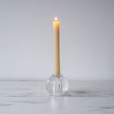 Ridged Glass Taper/Votive Holder Clear - Rug & Weave