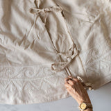 Eggnog Linen Tree Skirt - Rug & Weave