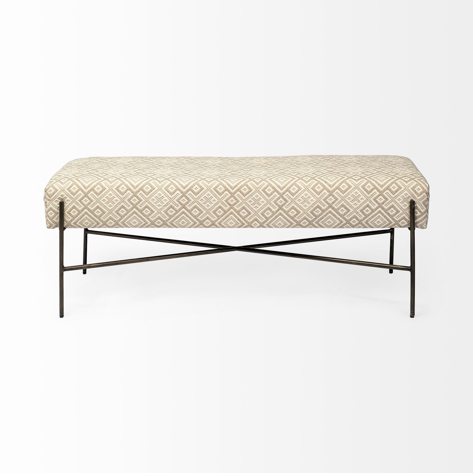 Alvin Bench - Cream - Rug & Weave