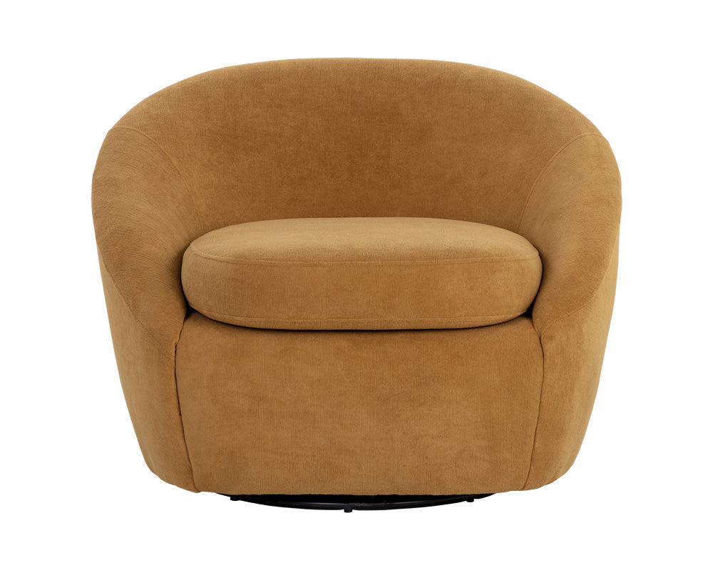 Utopia Swivel Lounge Chair - Gold - Rug & Weave