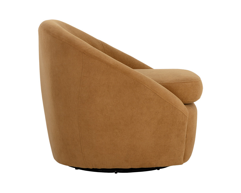 Utopia Swivel Lounge Chair - Gold - Rug & Weave