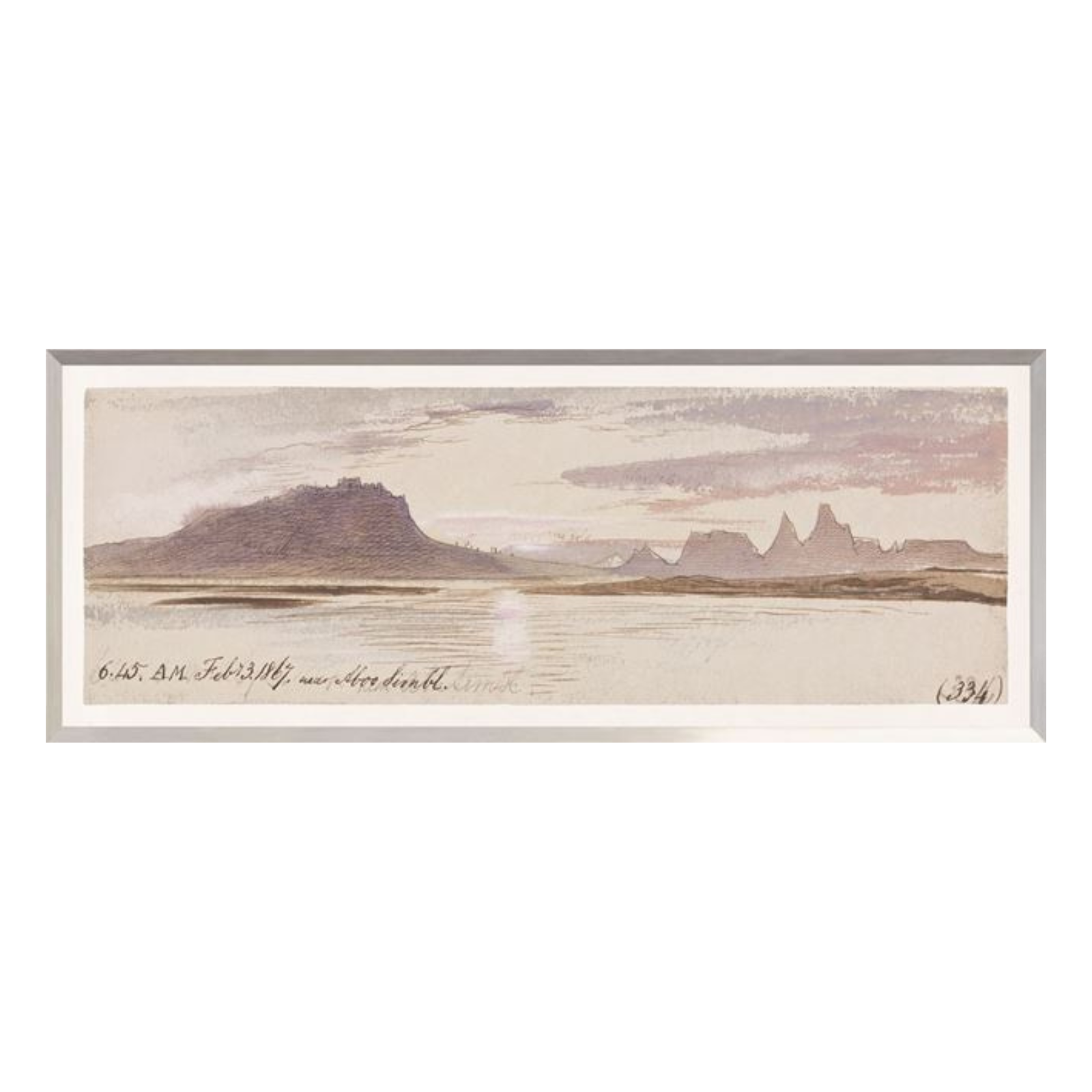 “Watercolour Mountains” Framed Art Print ARTWORK - framed print Celadon Art