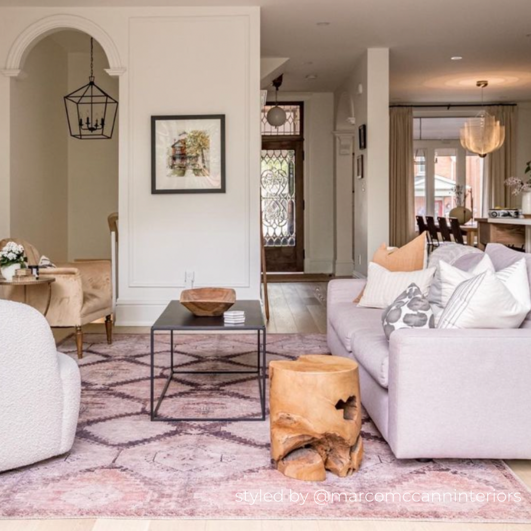 Loloi Wynter Graphite / Blush Rug 2-RUGS - patterned Loloi