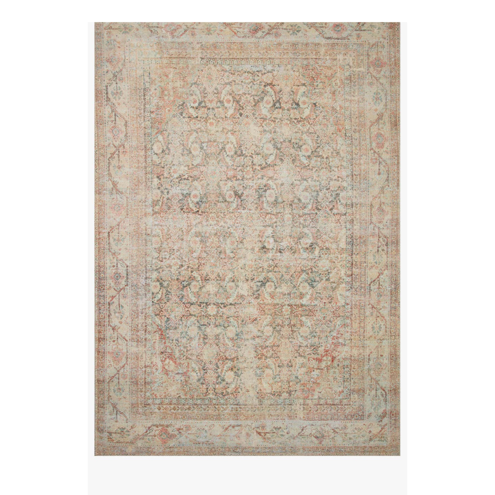 Loloi Adrian Natural / Apricot Rug 1-RUGS-patterned Loloi