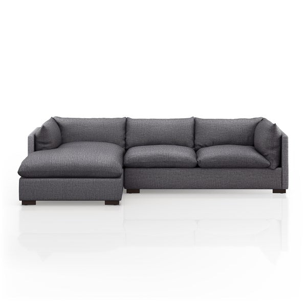 walden 2 piece sectional charcoal - rug & weave