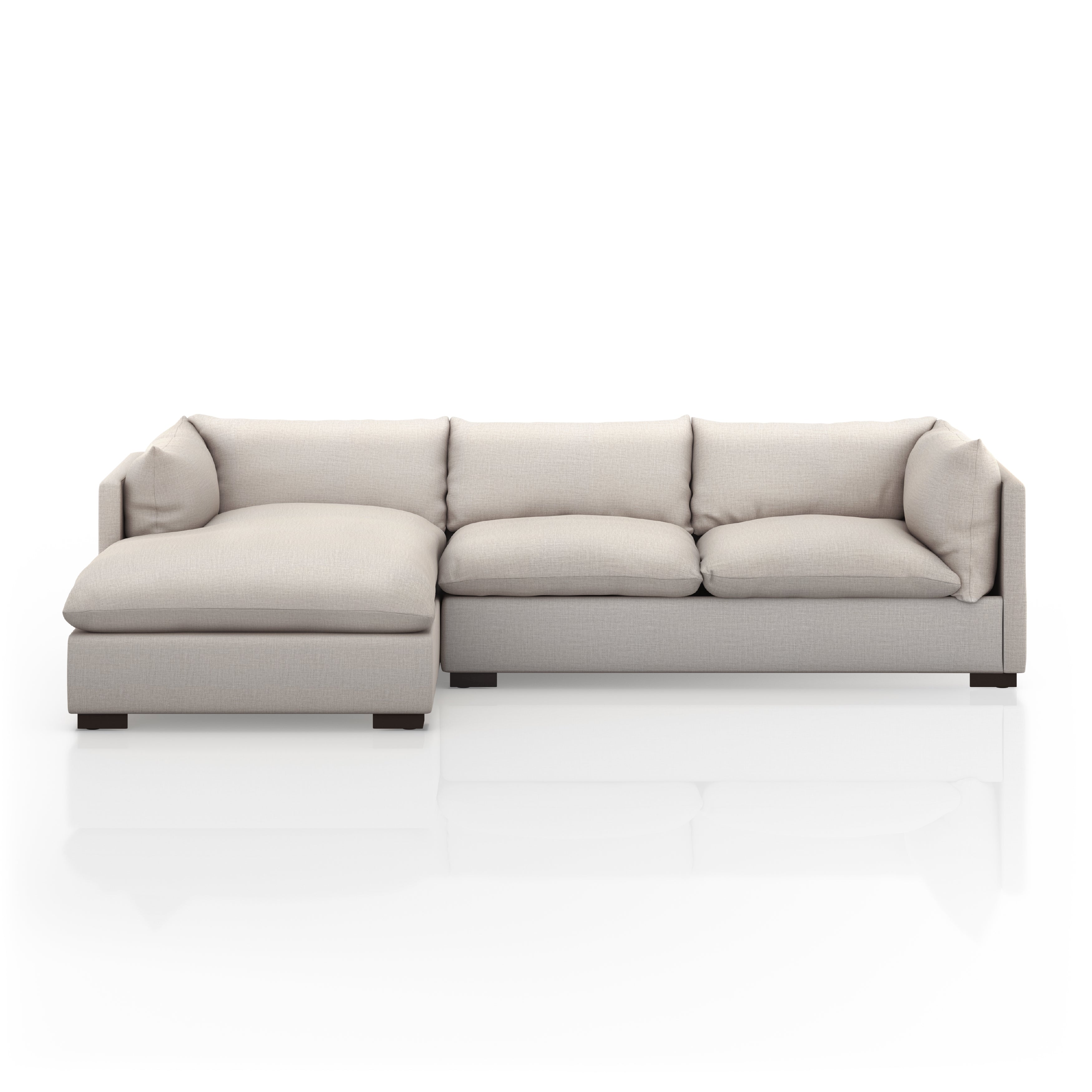 Walden 2 Piece Sectional - Moon - Rug & Weave