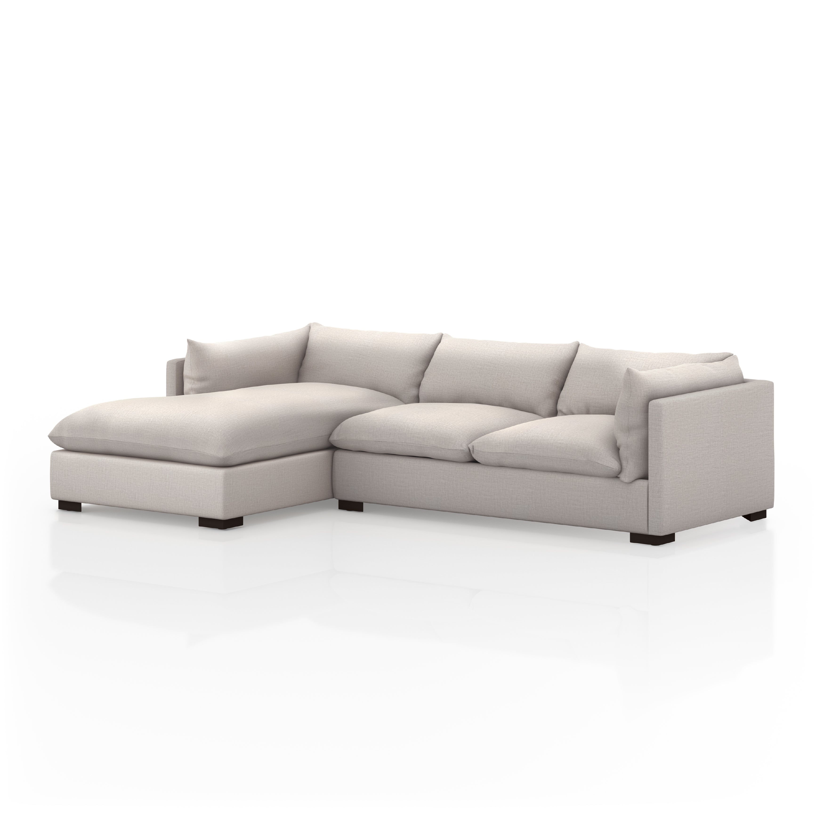 Walden 2 Piece Sectional - Moon - Rug & Weave