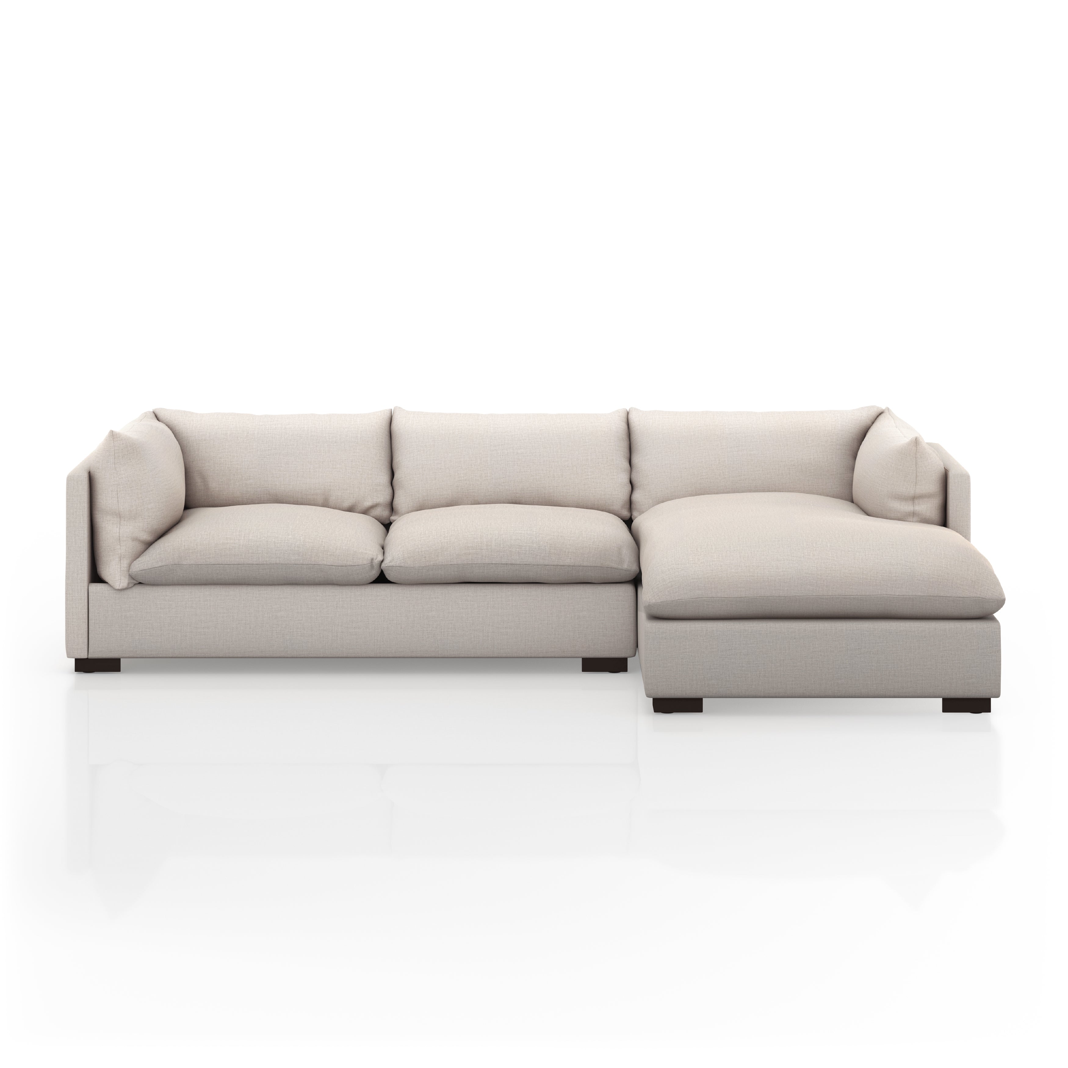 Walden 2 Piece Sectional - Moon - Rug & Weave