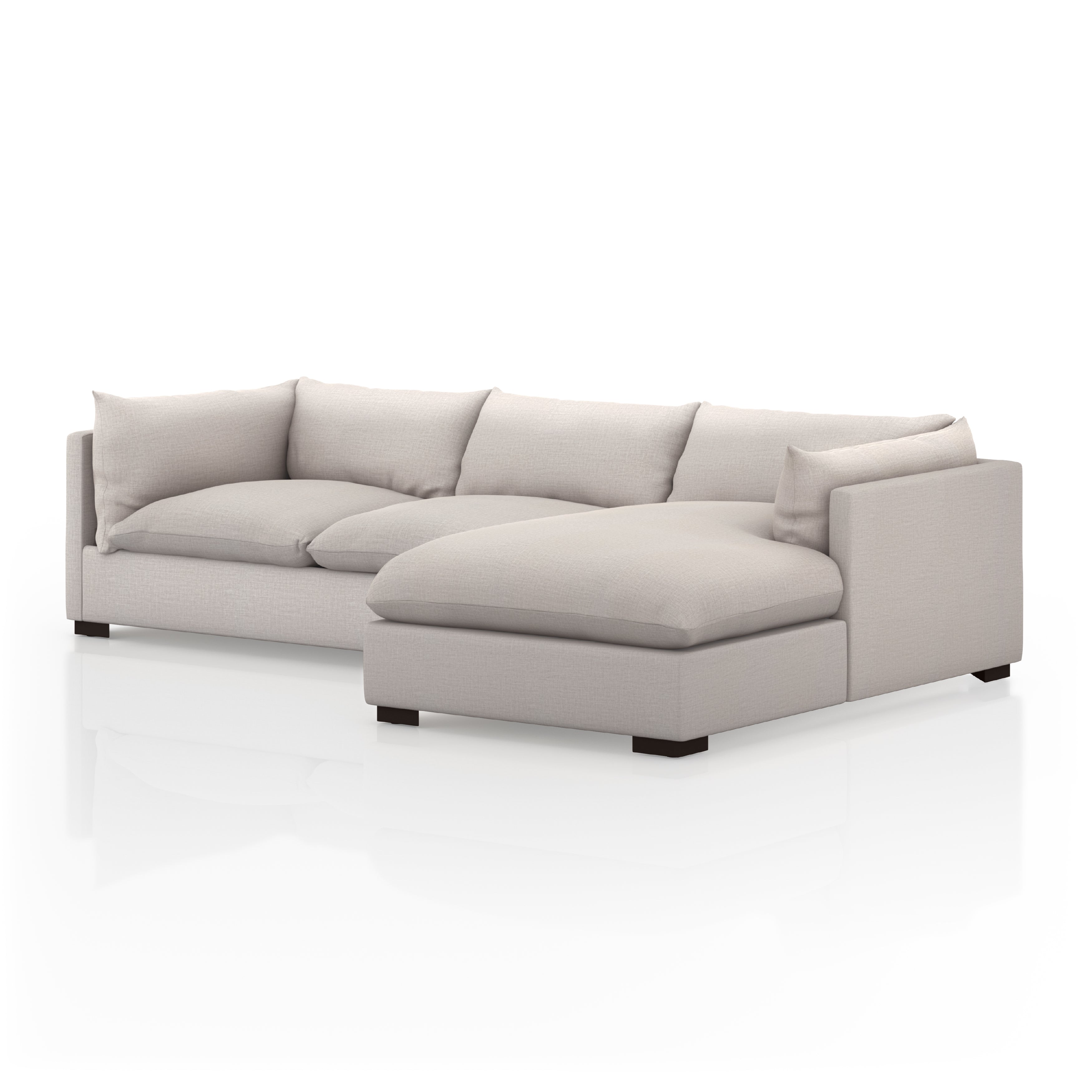 Walden 2 Piece Sectional - Moon - Rug & Weave
