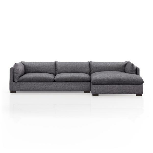 walden 2 piece sectional charcoal - rug & weave