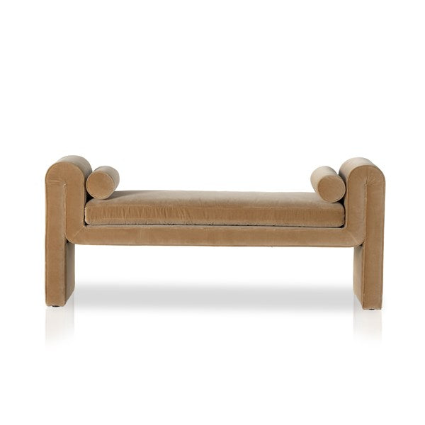 Michelle Accent Bench - Camel 6 - FURNITURE - ottoman Four Hands
