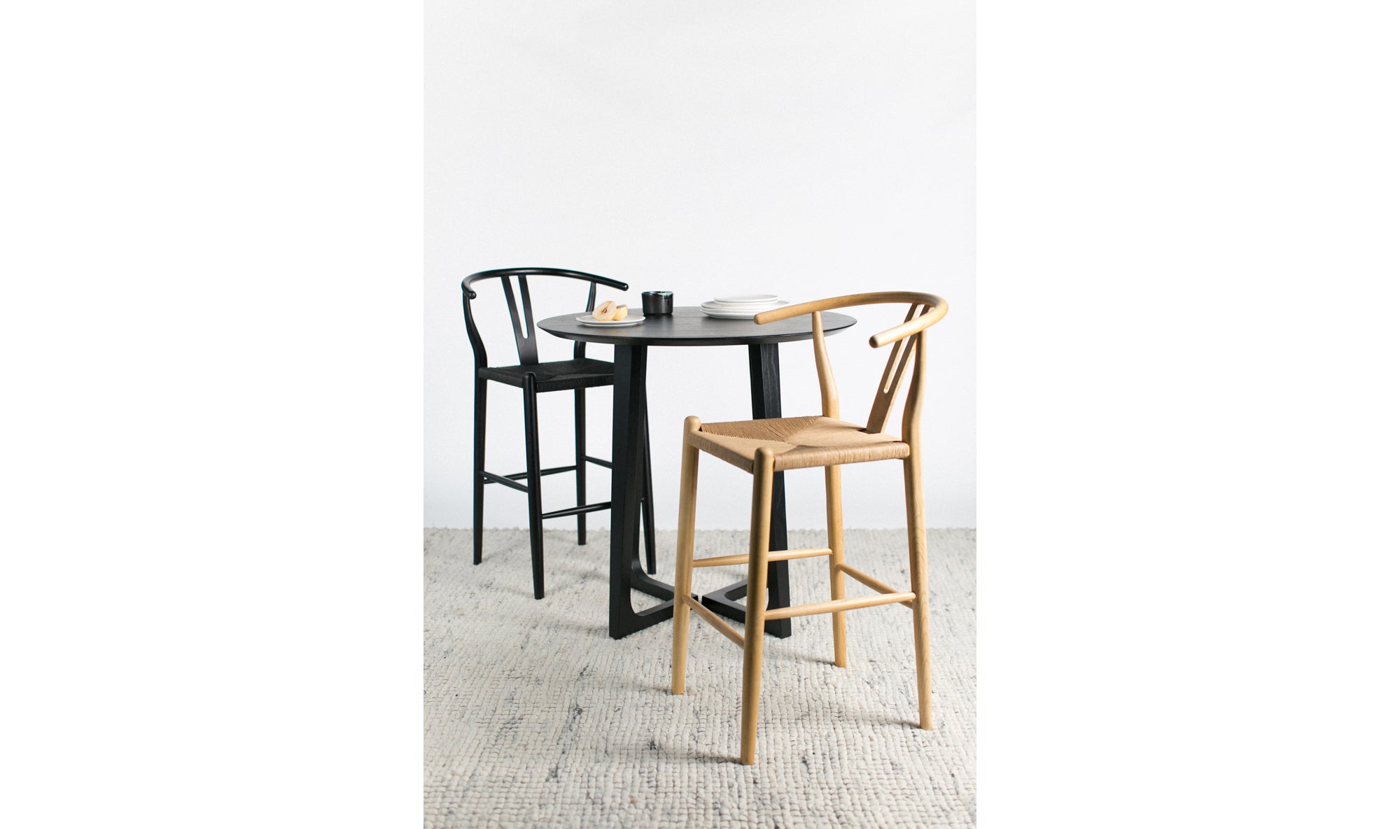Georgie Counter Table - Black 9 - a - FURNITURE - dining table - round Moe's Furniture