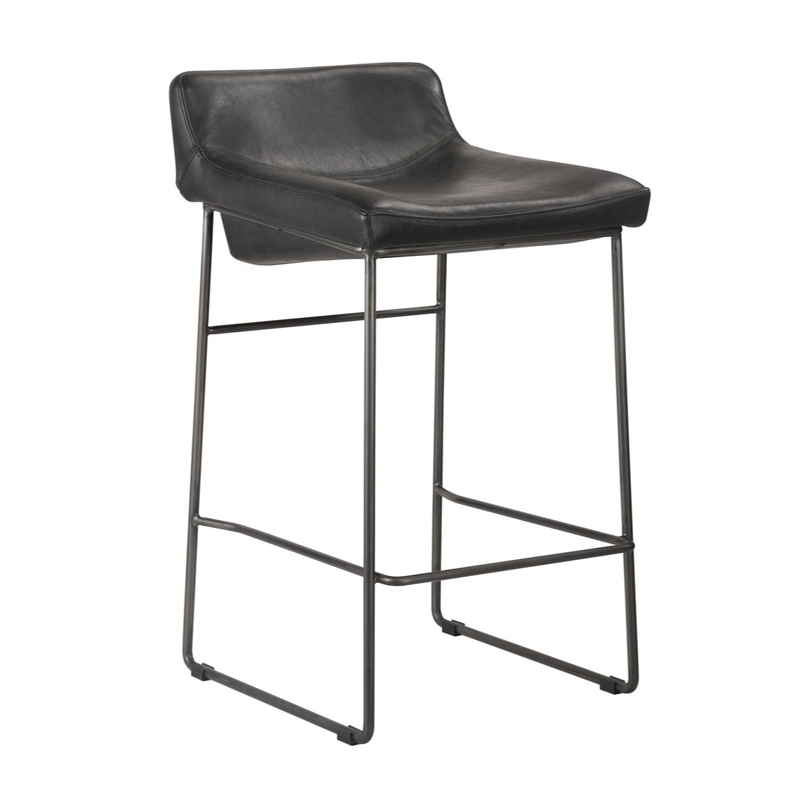 Set of Two Scarlett Counter Stool - Black - Rug & Weave