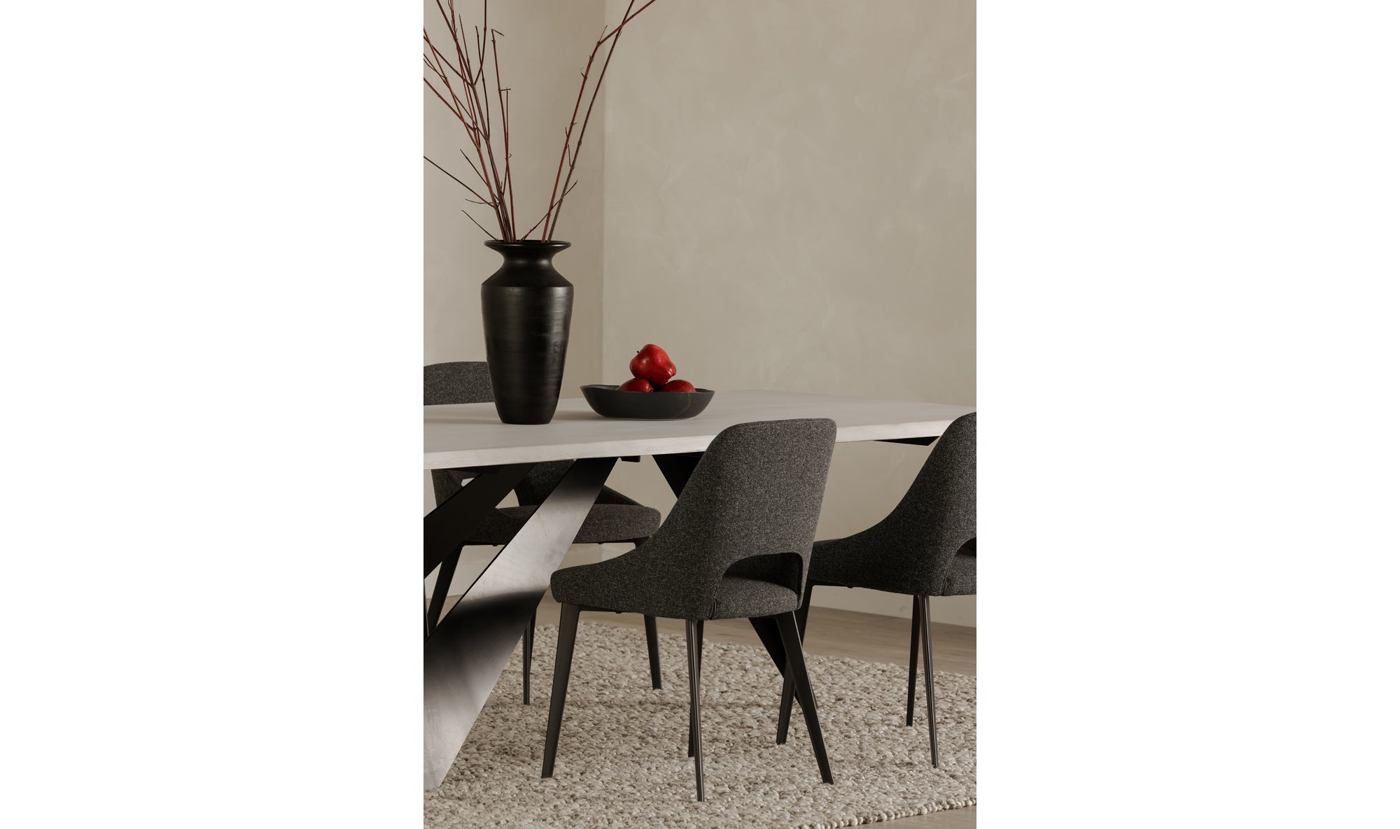Set of Two Tiff Dining Chair - Dark Grey 10 - a - FURNITURE - dining chair Moe's Furniture