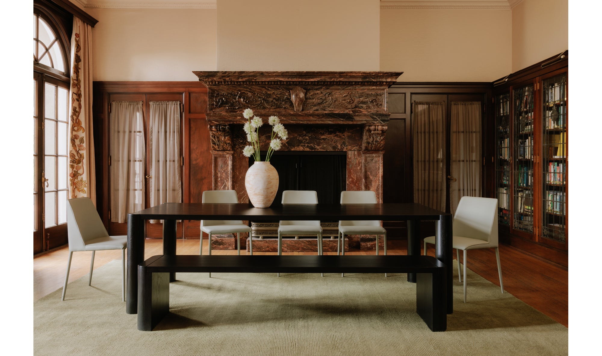 Para Dining Table Large - Black 9 - a - FURNITURE - dining table - round Moe's Furniture