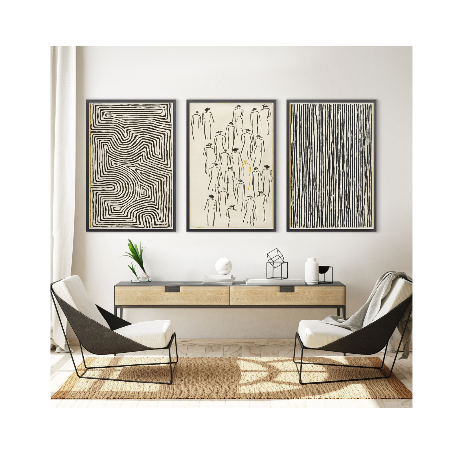 "Man Amongst Friends" Framed Art Print – view 2