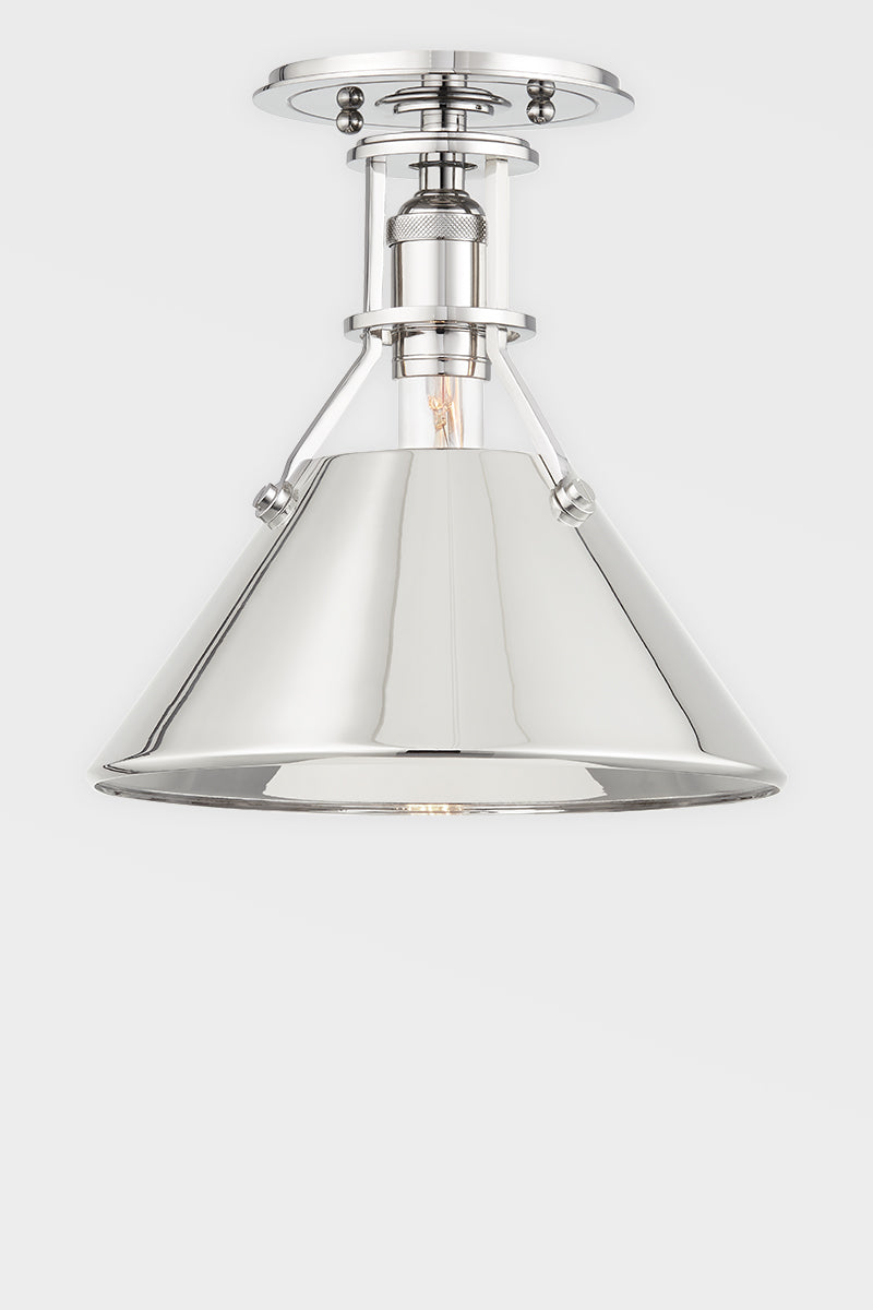 METAL NO.2 Wall Sconce by Mark D. Sikes LIGHTING - sconce Hudson Valley Lighting Polished Nickel