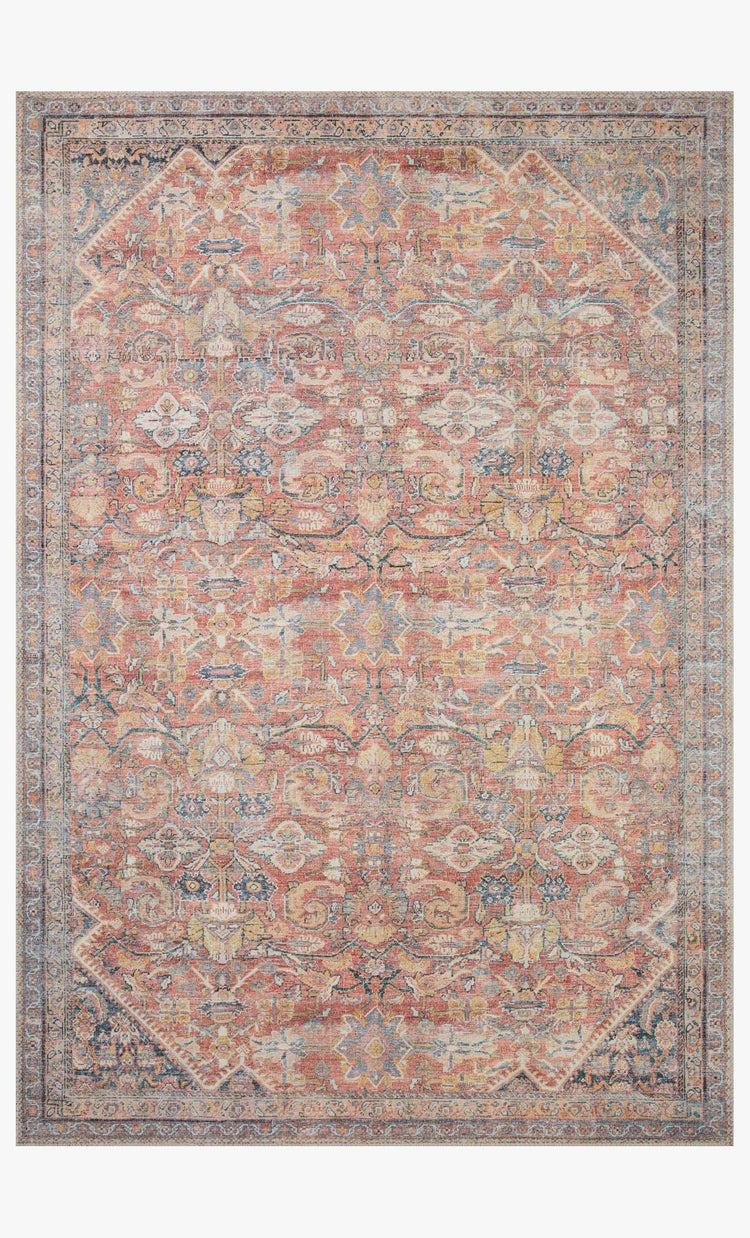 Loloi Adrian Rust / Denim Rug 2-RUGS-patterned Loloi