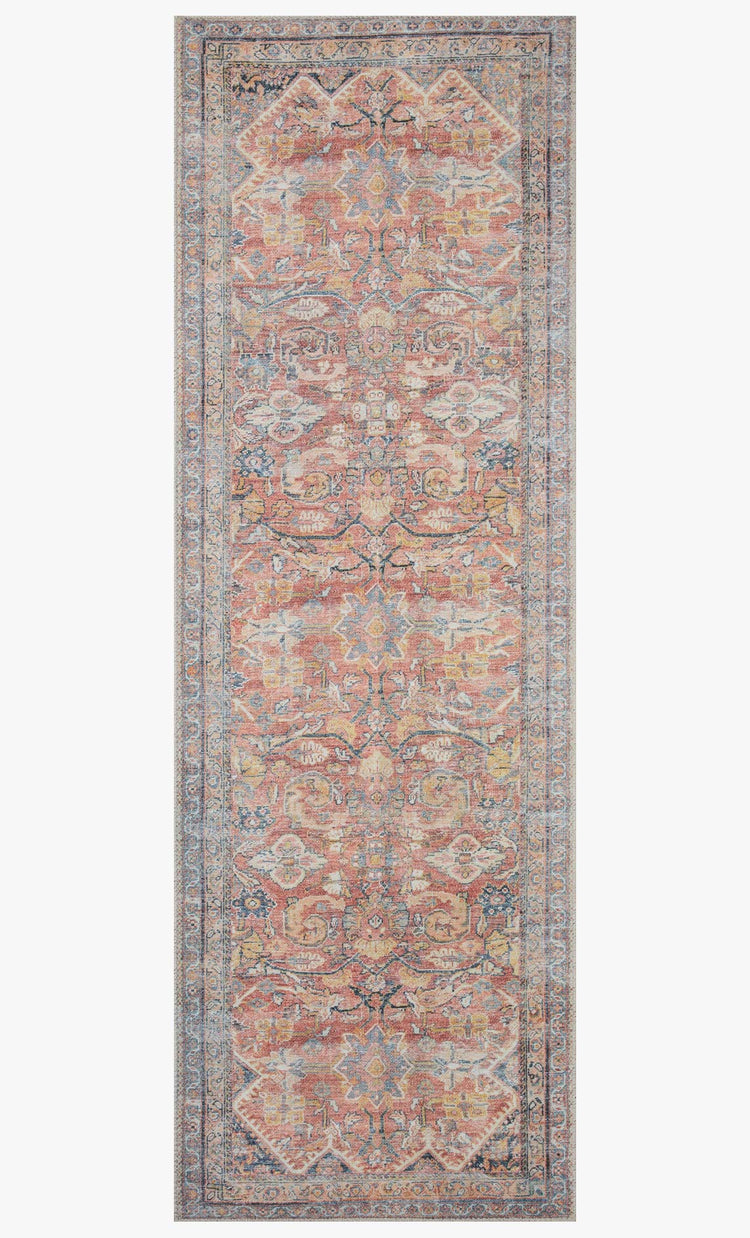 Loloi Adrian Rust / Denim Rug 2-RUGS-patterned Loloi
