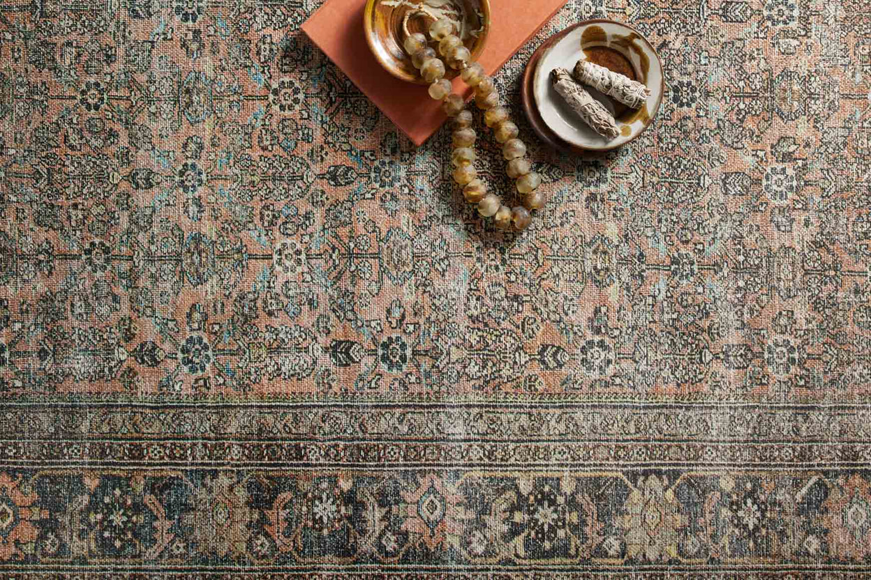 OVERSTOCK RUG - Loloi Adrian Terracotta / Multi Rug - 2'6" x 7'6" IN STORE - Sale Rugs Loloi