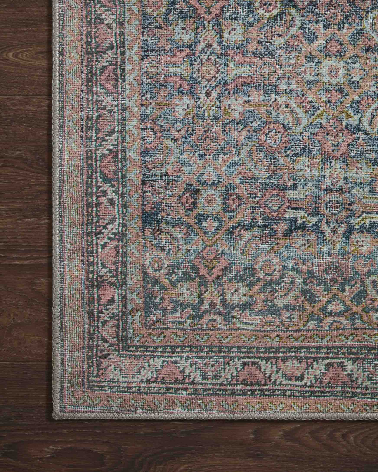 Loloi Adrian Denim / Multi Rug 2-RUGS-patterned Loloi