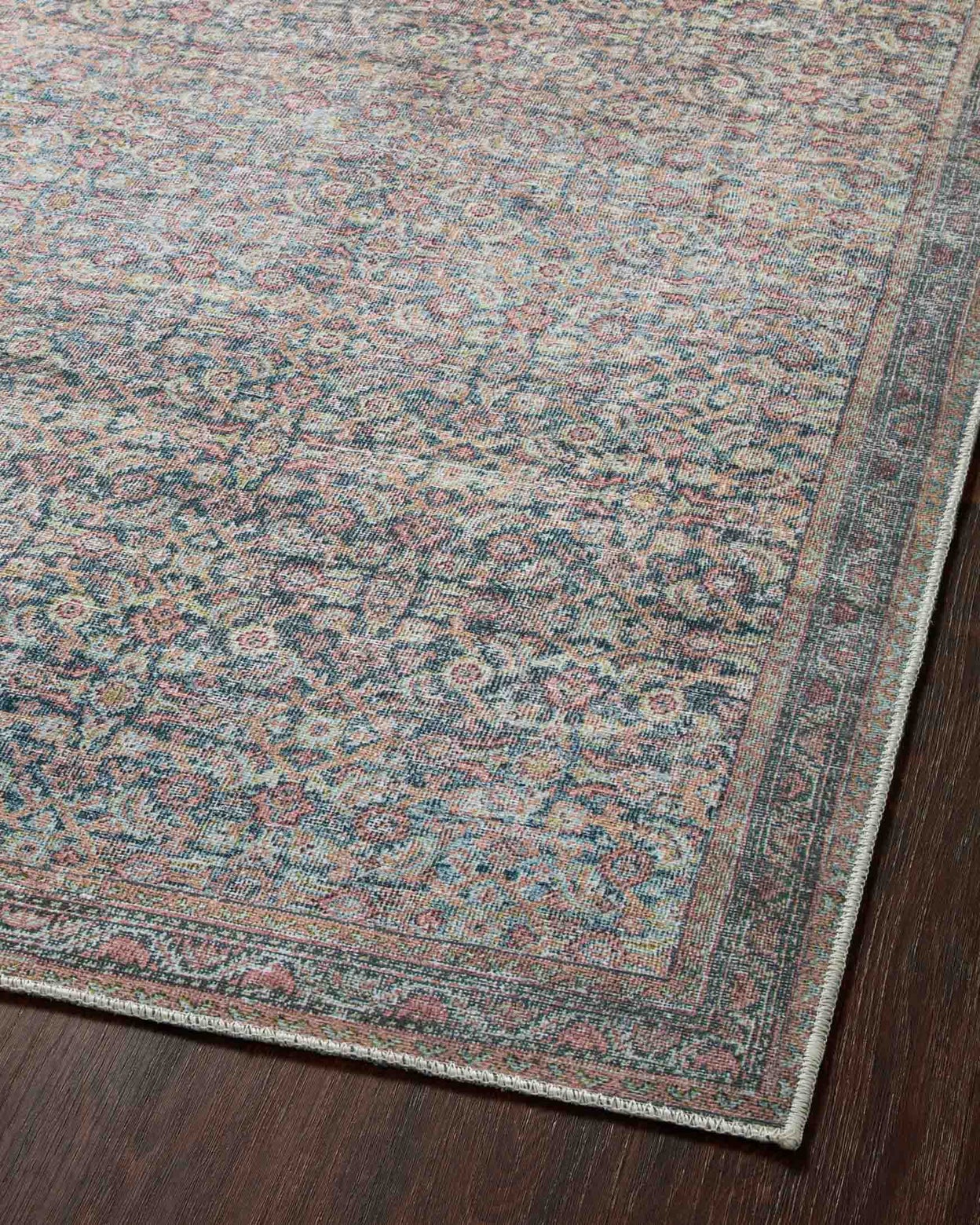 Loloi Adrian Denim / Multi Rug 2-RUGS-patterned Loloi
