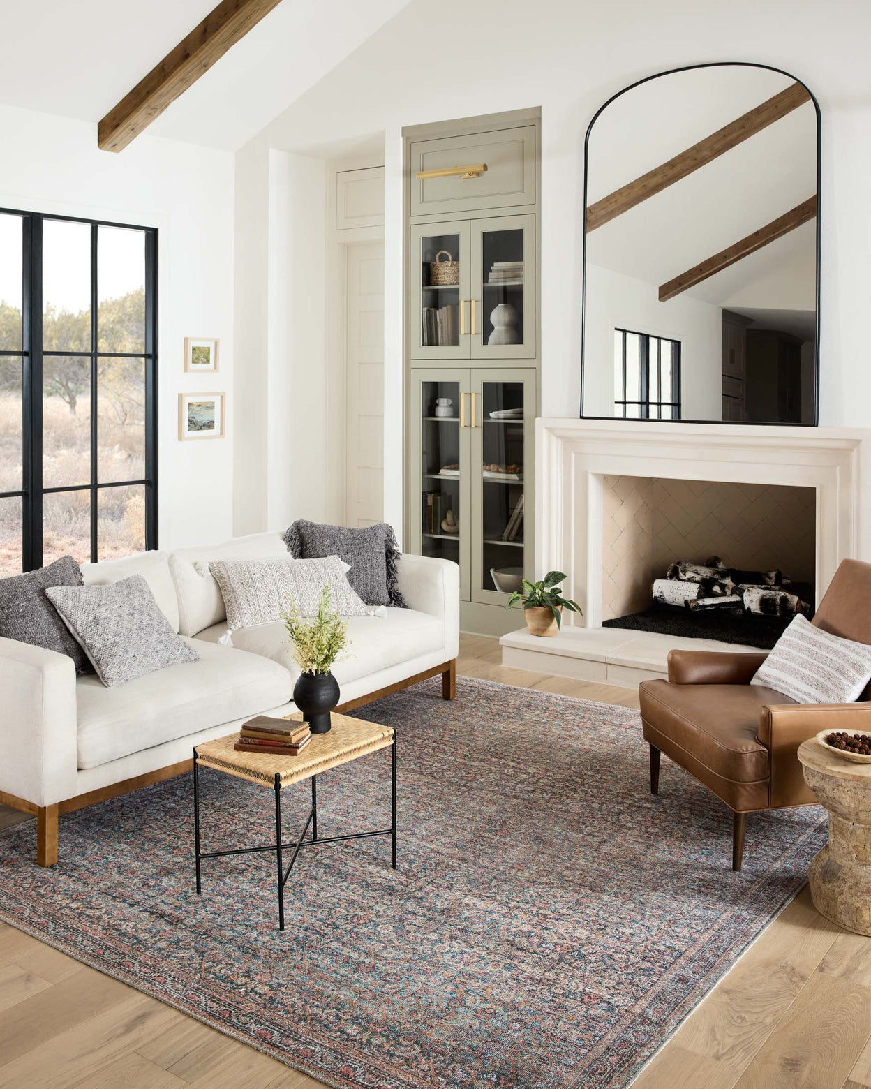 Loloi Adrian Denim / Multi Rug 2-RUGS-patterned Loloi