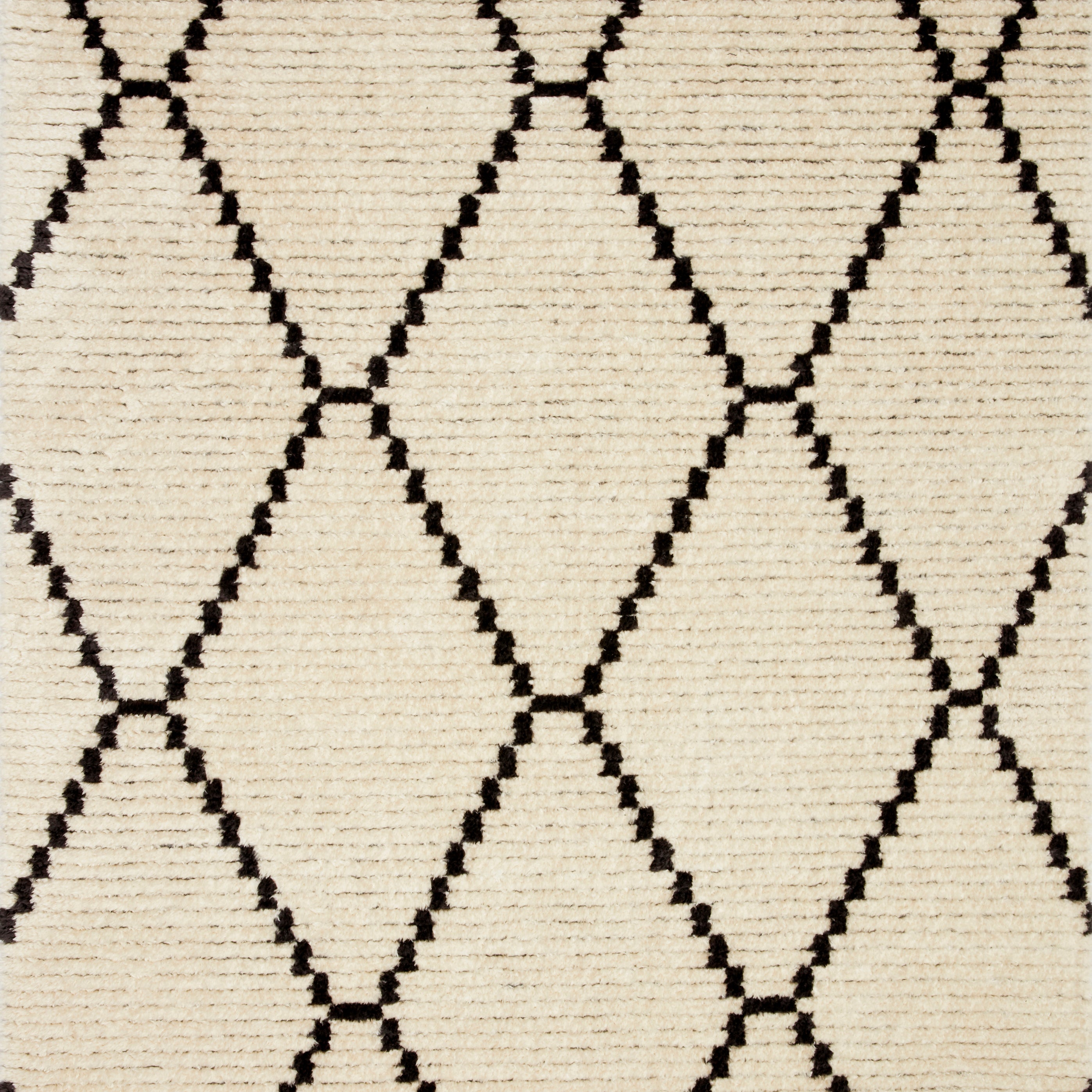 Chris Loves Julia x  Loloi Alice Cream / Charcoal - Diamonds Rug - Rug & Weave