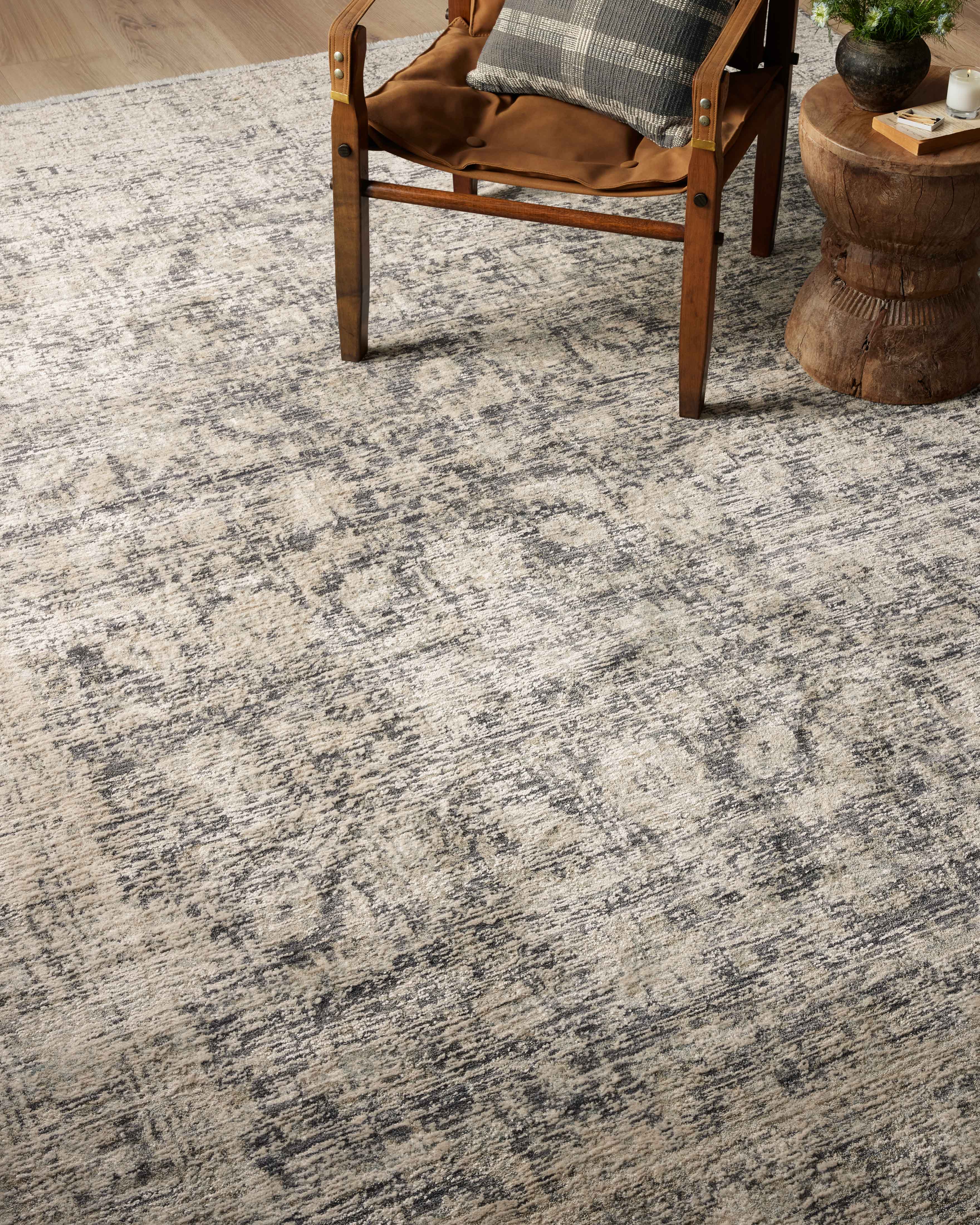 Amber Lewis x Loloi Alie Charcoal / Beige 0-patterned rugs Loloi