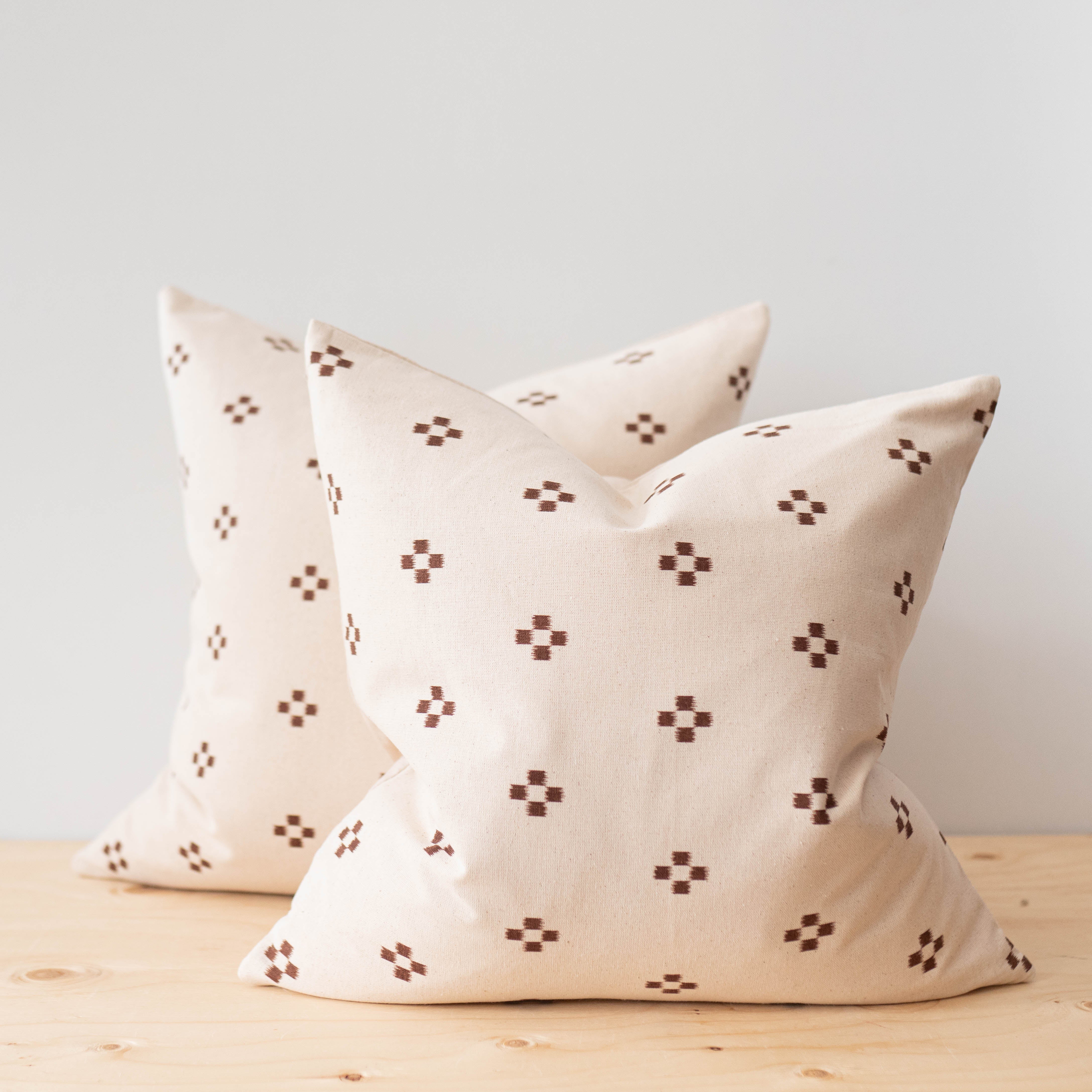 Terracotta Thai Woven Dots Pillow Cover - Rug & Weave