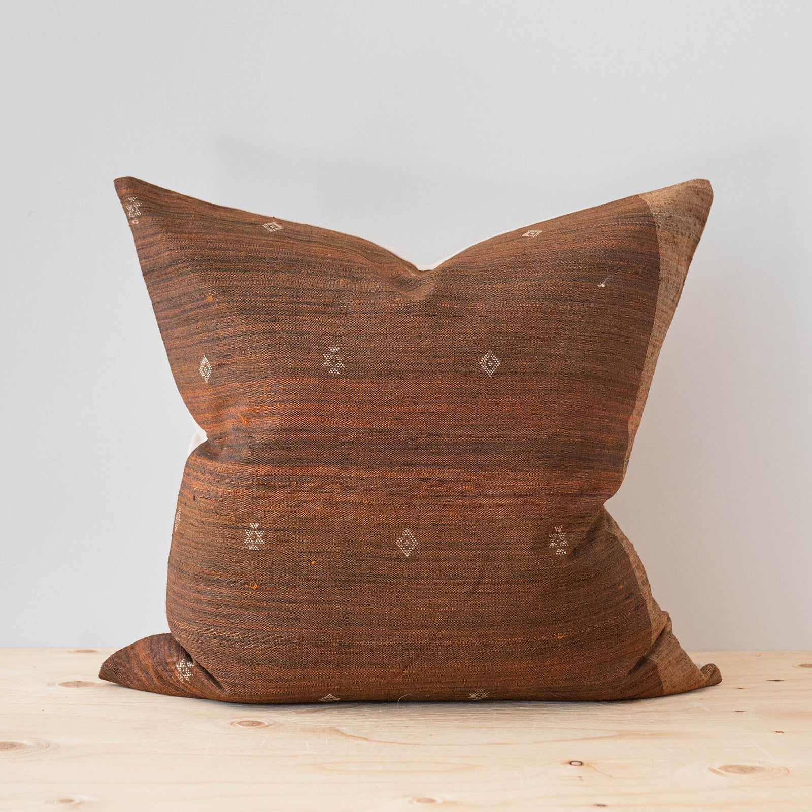 Copper Tussar Pillow Cover - Rug & Weave