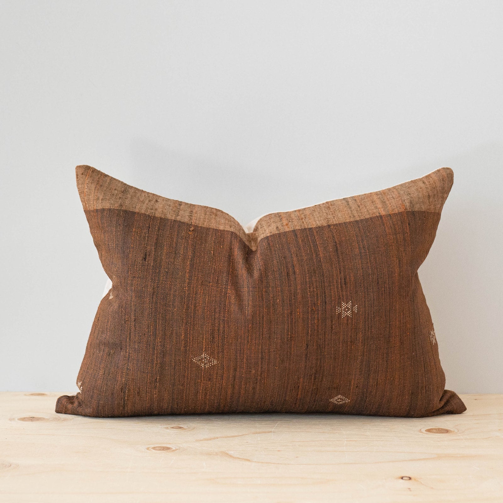 Copper Tussar Pillow Cover - Rug & Weave