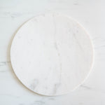 Round Marble Serving Plate tray BIDK Home (Spruce-DYA) White