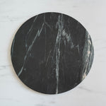 Round Marble Serving Plate tray BIDK Home (Spruce-DYA) Black