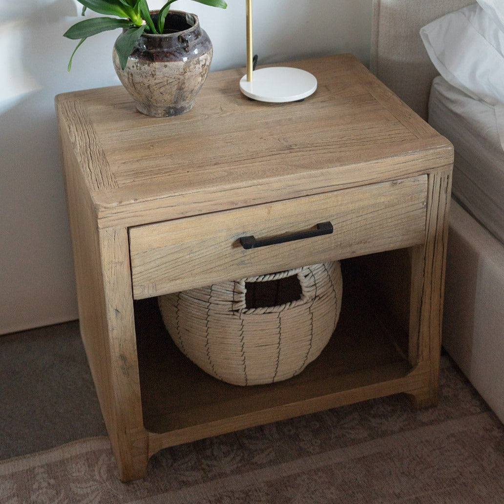 Rue Reclaimed Nightstand 5-VINTAGE -table Hauer Market