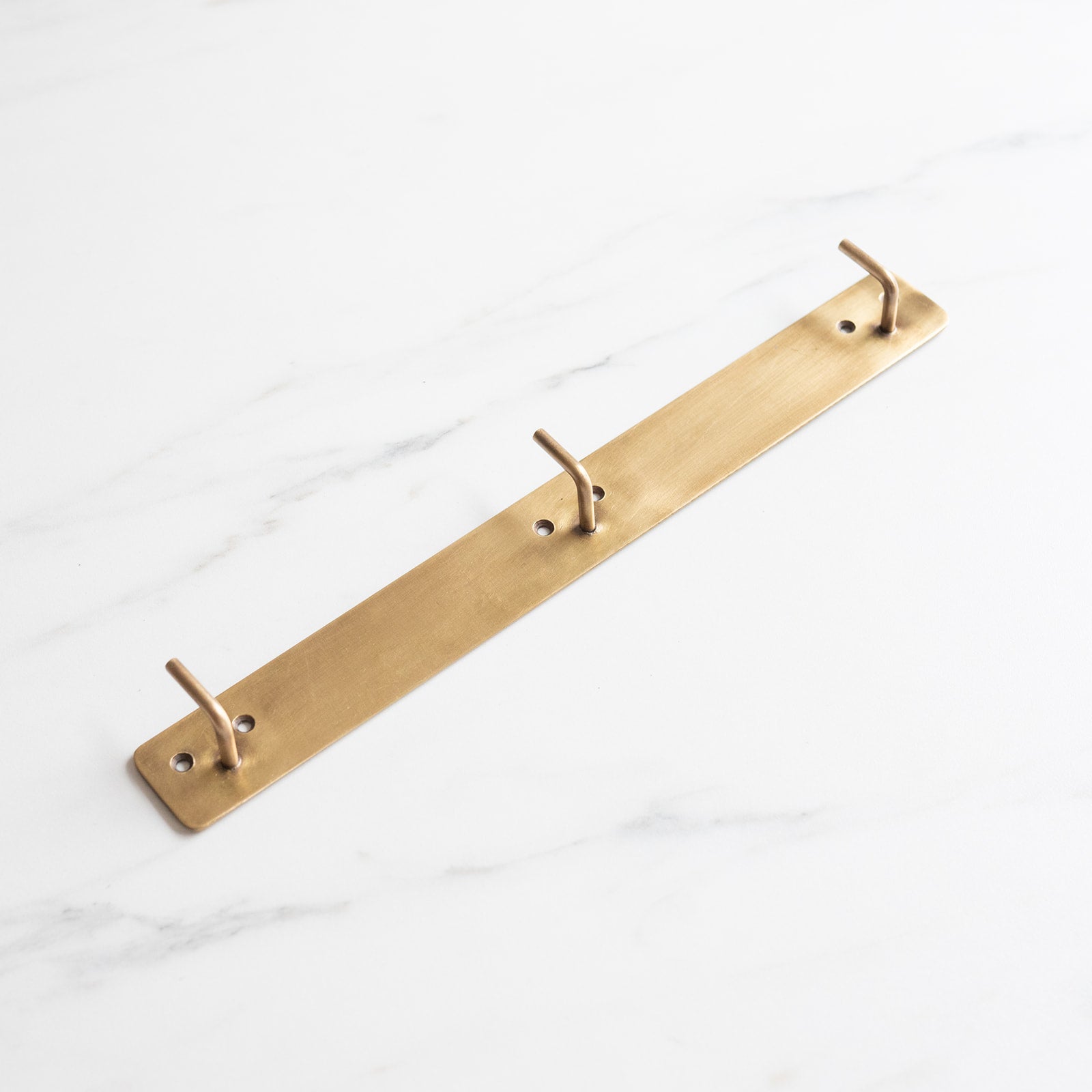 Brass Plate Triple Wall Hook - Rug & Weave