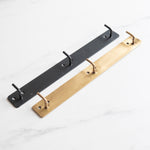 Brass Plate Triple Wall Hook wall hook Fog Linen Work