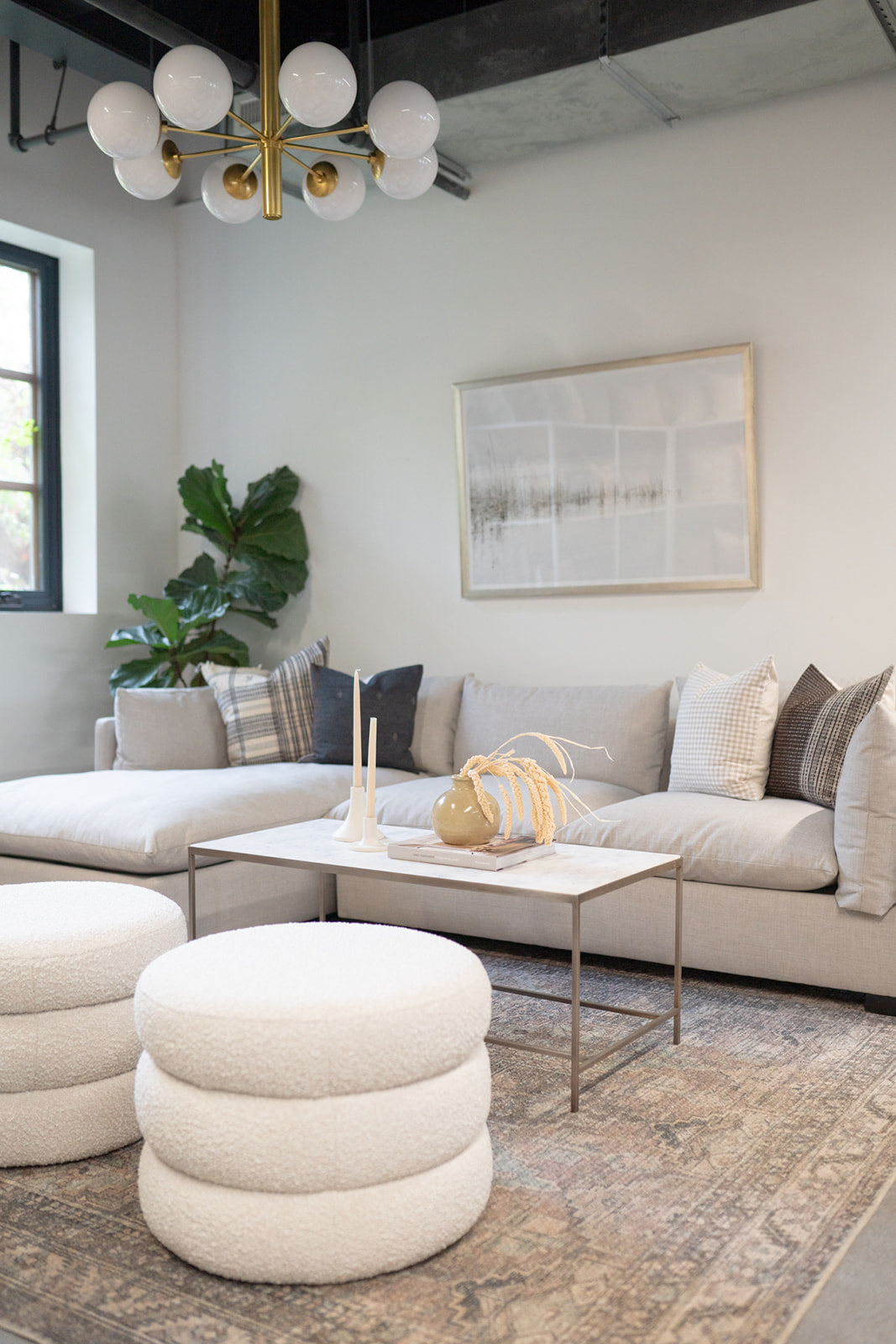 Walden 2 Piece Sectional - Moon - Rug & Weave