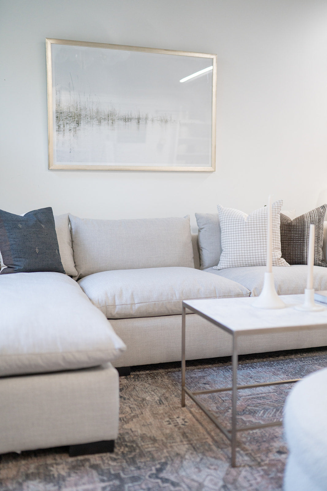 Walden 2 Piece Sectional - Moon - Rug & Weave